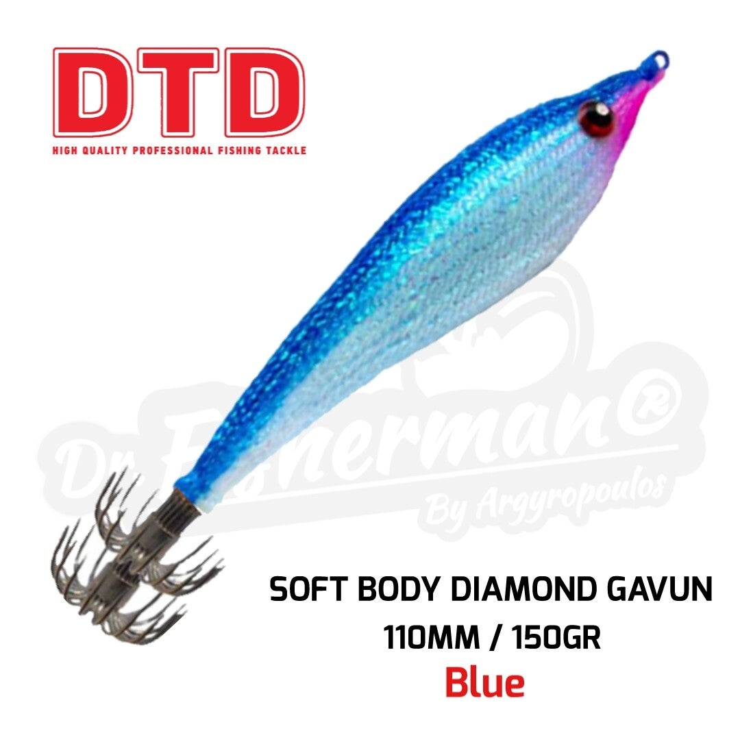 DTD SQUID JIG SOFT BODY DIAMOND GAVUN 110MM / 150GR BLUE