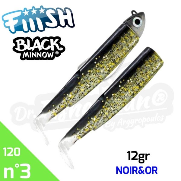 FIIISH BLACK MINNOW 120 12GR NOIR&OR #3