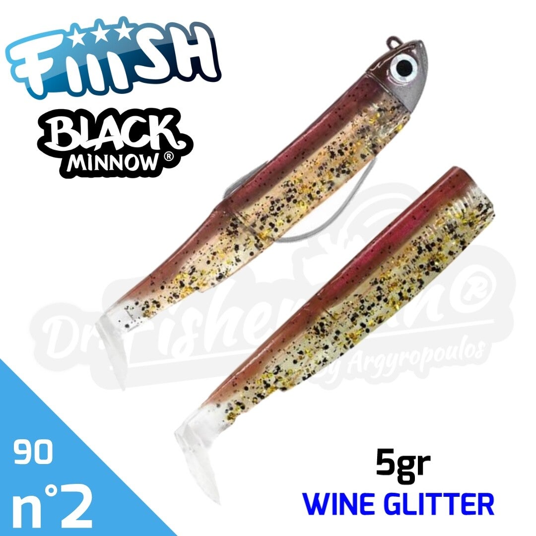 FIIISH BLACK MINNOW 90 5GR WINE GLITTER #2