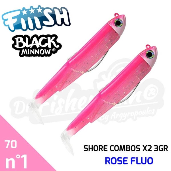FIIISH BLACK MINNOW 70 SHORE COMBO X2 3GR ROSE FLUO #1