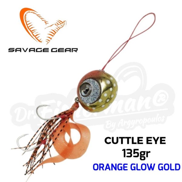 SAVAGE GEAR TAI RUBBER CUTTLE EYE 135GR ORANGE GLOW