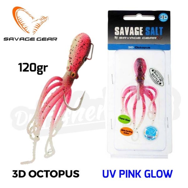 SAVAGE GEAR 3D OCTOPUS 120GR 16CM UV PINK GLOW
