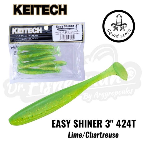 KEITECH EASY SHINER 3" 424T LIME/CHARTREUSE