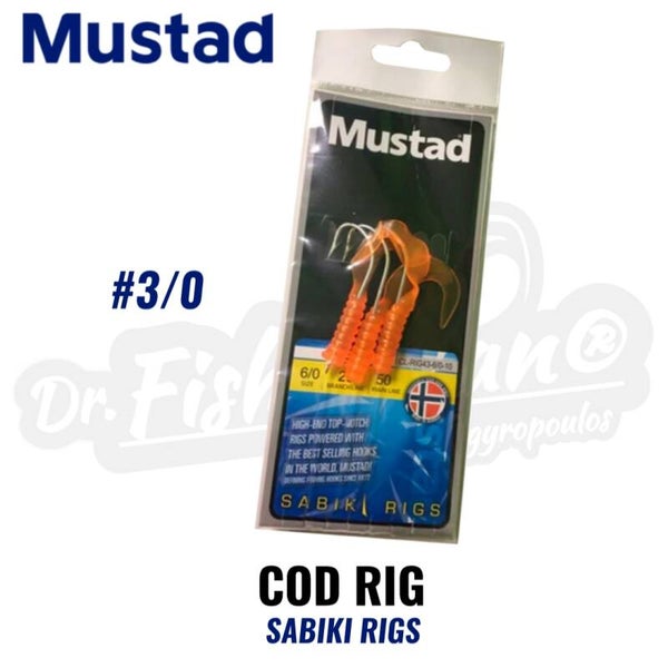 MUSTAD ORANGE COD SABIKI RIG #3/0 CL-RIG18
