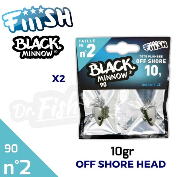 BLACK MINNOW 90 NO2 10GR OFF SHORE HEAD BM009