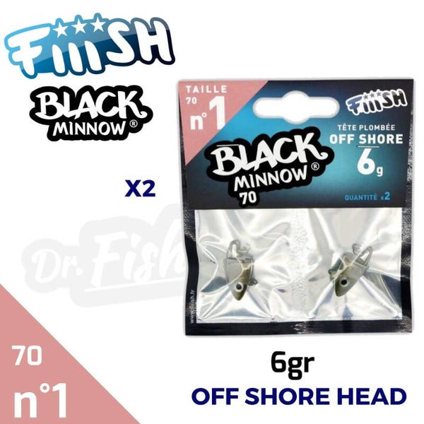 BLACK MINNOW 70 NO1 6GR OFF SHORE HEAD BM144