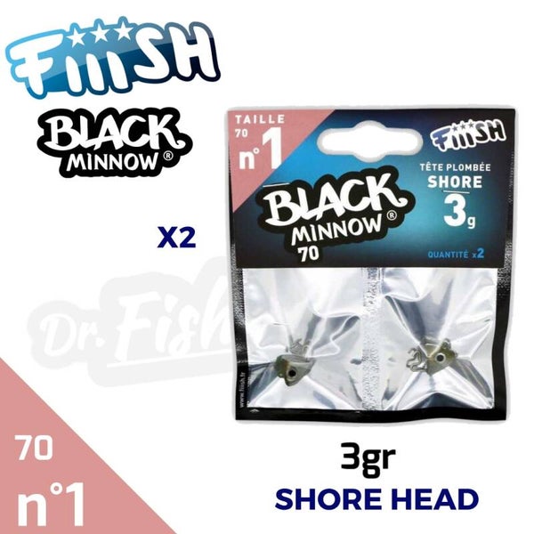 BLACK MINNOW 70 NO1 3GR SHORE HEAD BM036