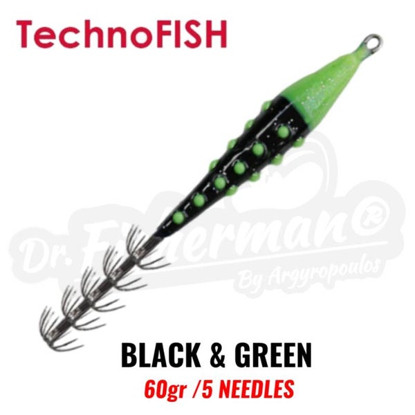 TECHNOFISH THRAPSALIERA BLACK & GREEN 60GR /5 NEEDLES