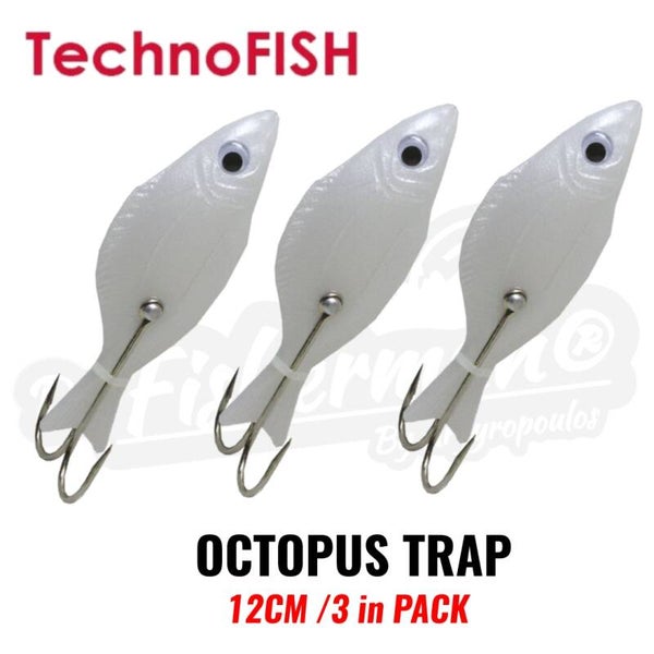 TECHNOFISH OCTOPUS TRAP WHITE FISH 12CM X3