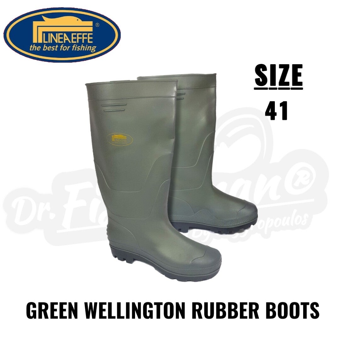 LINEAEFFE GREEN WELLINGTON RUBBER BOOTS NO41