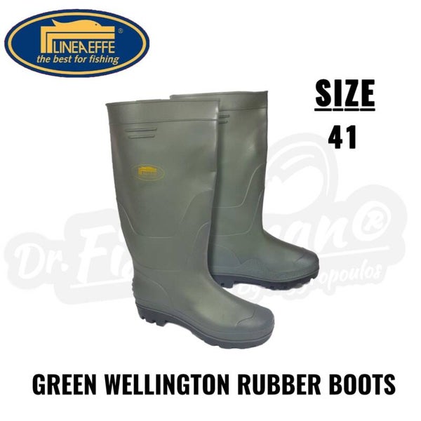 LINEAEFFE GREEN WELLINGTON RUBBER BOOTS NO41