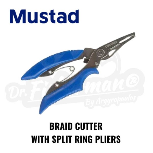 MUSTAD MTB007 BRAID CUTTER WITH SPLIT RING PLIERS