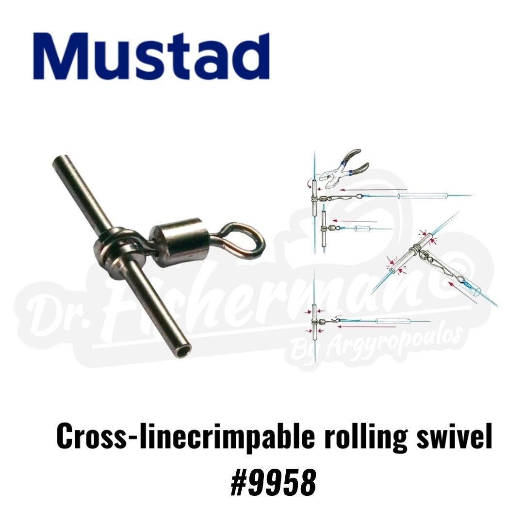 MUSTAD CROSS-LINECRIMPABLE ROLLING SWIVEL #9958 SIZE: 10