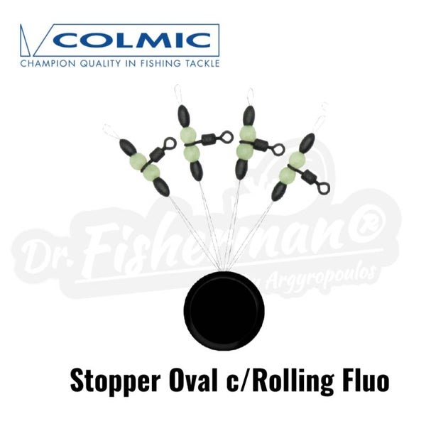 COLMIC POWER ROLLING FLUO BEADS & OVAL STOPPER