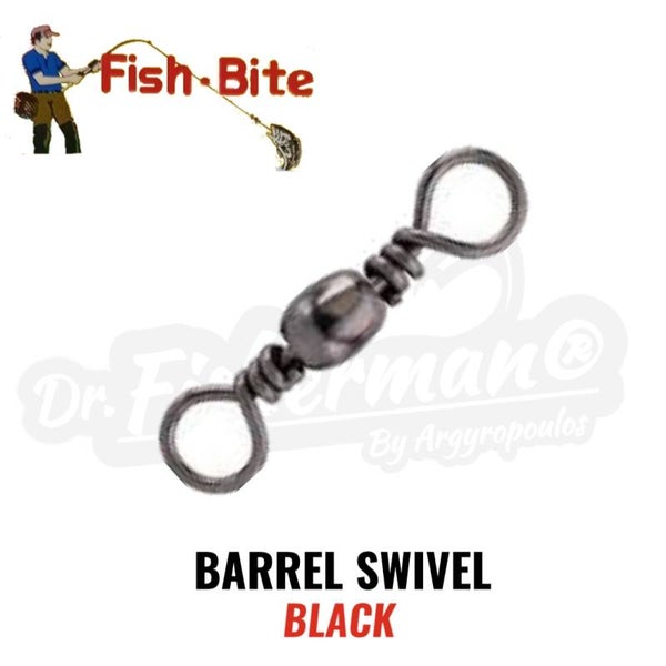 FISH-BITE BARREL SWIVEL BLACK