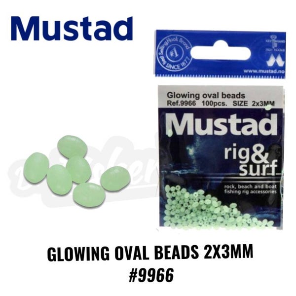 MUSTAD GLOWING OVAL BEADS 9966