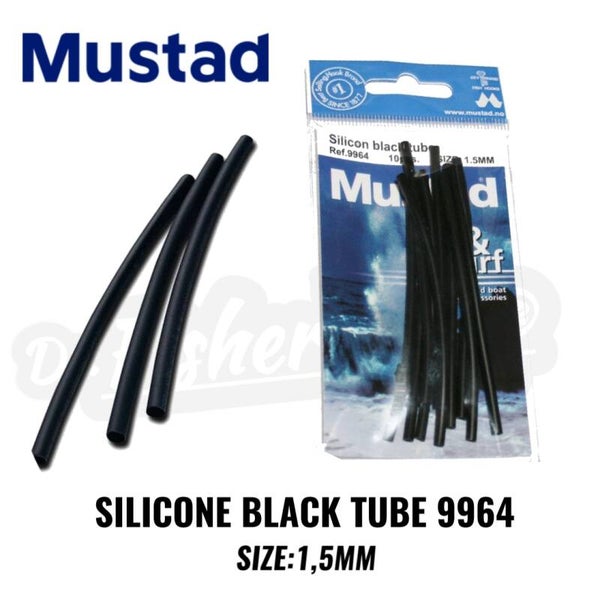 MUSTAD SILICONE BLACK TUBE 9964 1.5MM