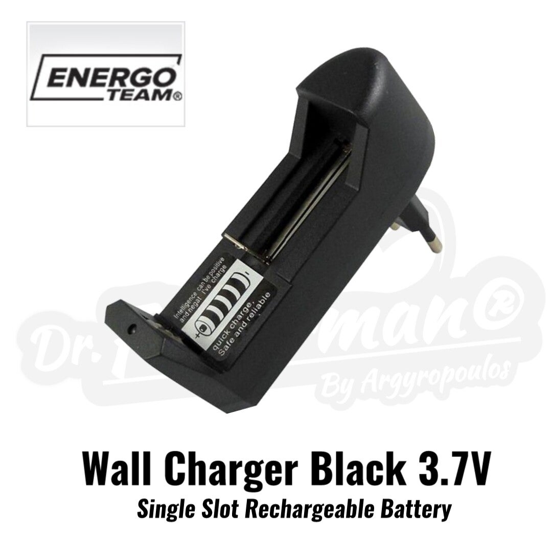 ENERGOTEAM WALL CHARGER BLACK 3.7V (SINGLE BATTERY)