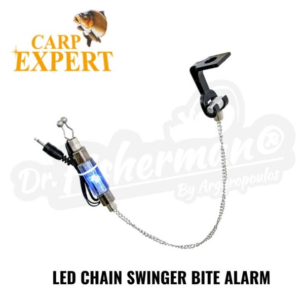 CARP EXPERT LED CHAIN SWINGER BITE ALARM BLUE