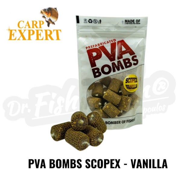 CARP EXPERT PVA BOMBS SCOPEX-VANILLA 20x25MM 20PCS