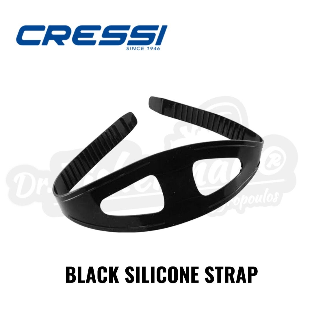 CRESSI BLACK SILICONE MASK STRAP