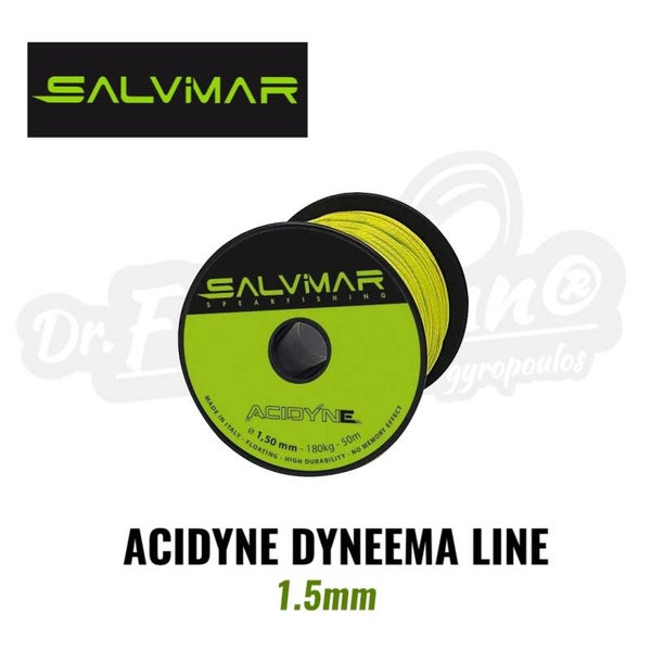 SALVIMAR ACIDYNE YELLOW DYNEEMA ROPE 1.5MM (PER METER)