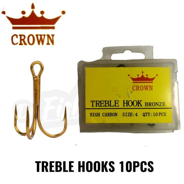 CROWN TREBLE HOOK BZ 10PCS