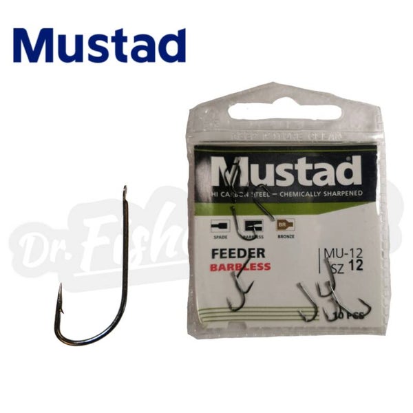 MUSTAD HOOKS FEEDER BARBLESS NP MU 10PCS NO12