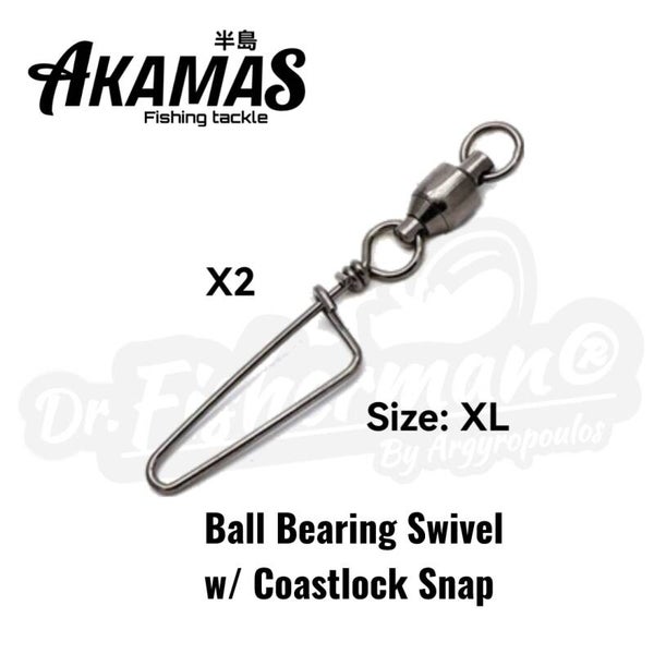 AKAMAS BALL BEARINGS SWIVEL W/ COASTLOCK SNAP XLARGE