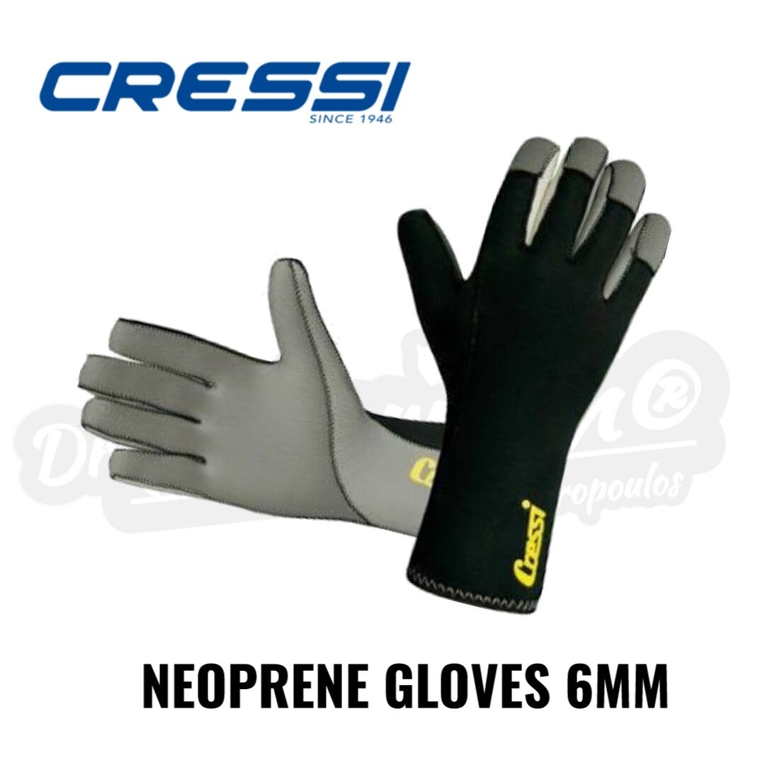 CRESSI NEOPRENE GLOVES 6MM SIZE LARGE