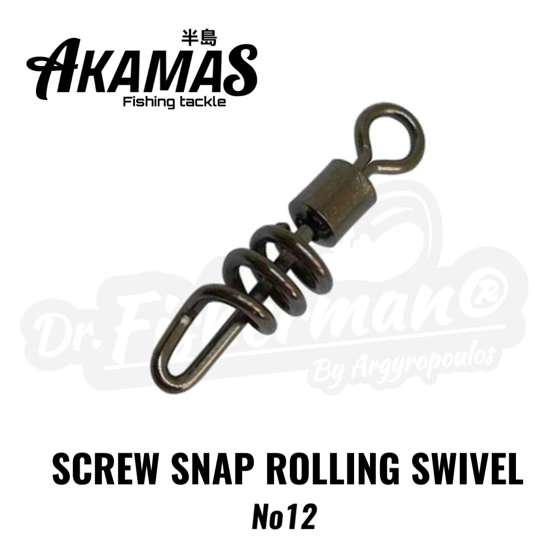 AKAMAS SCREW SNAP ROLLING SWIVEL NO:12