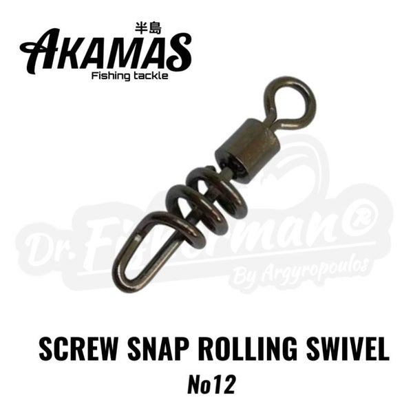 AKAMAS SCREW SNAP ROLLING SWIVEL NO:12