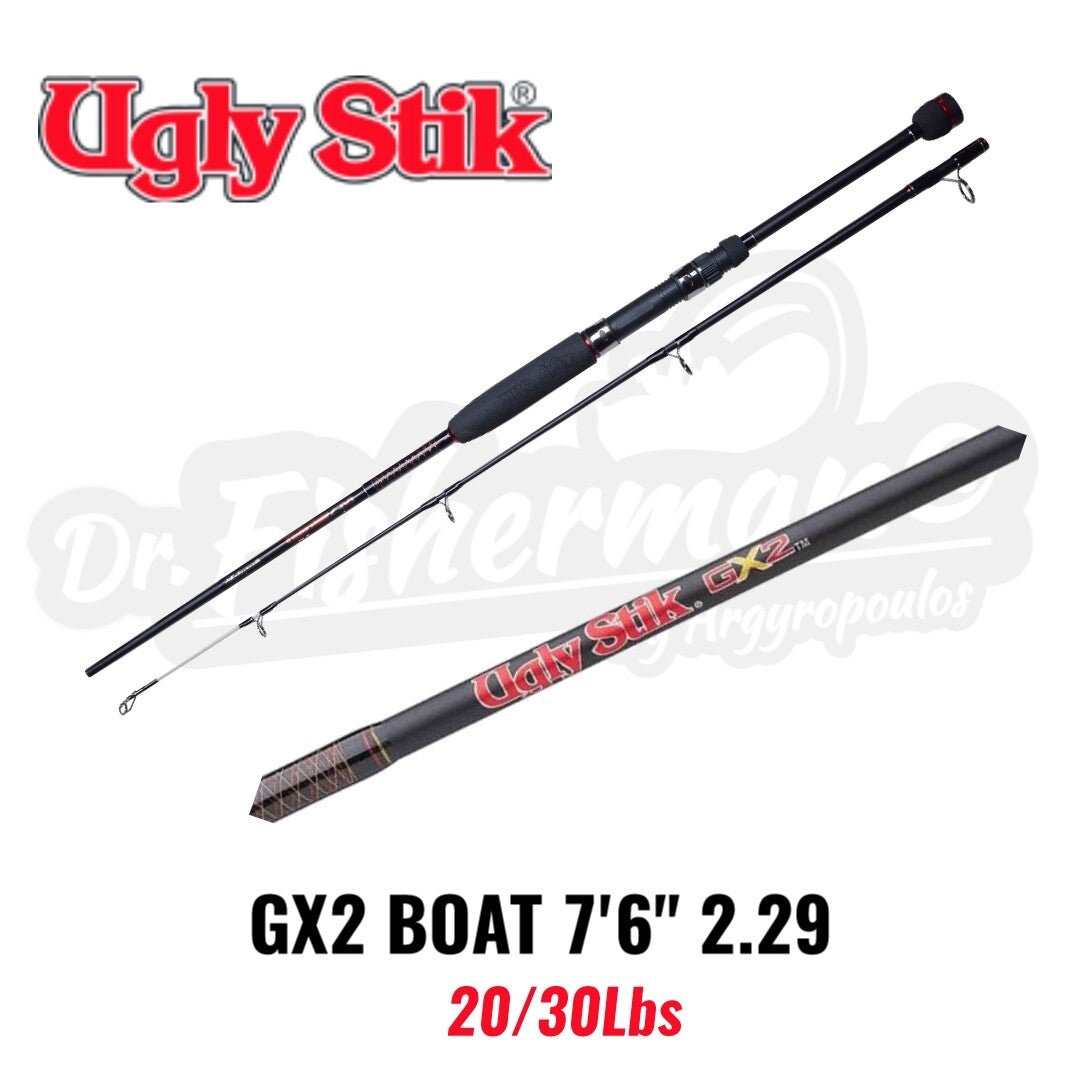 SHAKESPEARE UGLY STIK GX2 BOAT 203076 SAP 7'6" (2.29MT) 20/30LBS