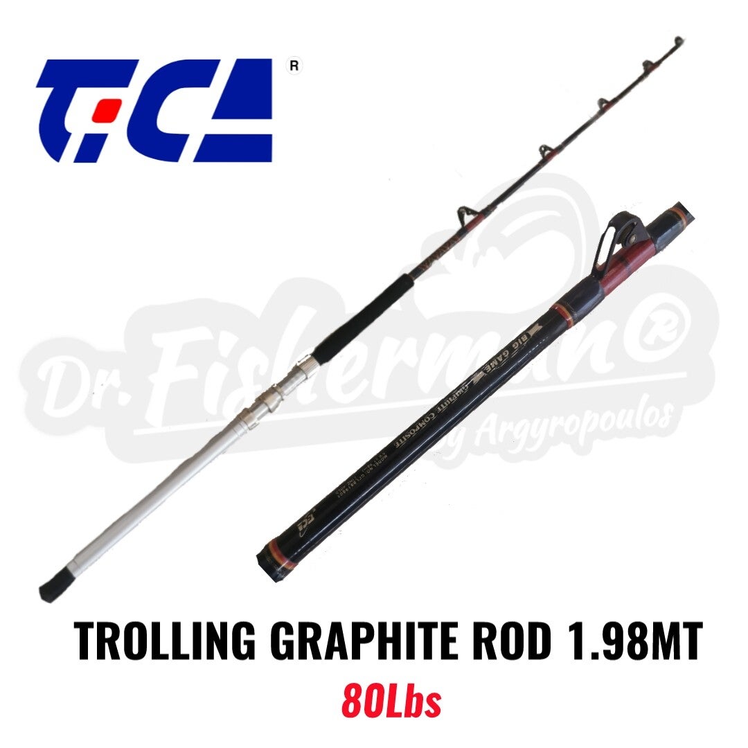 TICA TROLLING GRAPHITE COMPOSITE ROD BIG GAME 1.98MT 80LBS