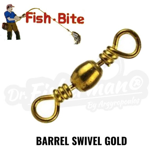 FISH-BITE BARREL SWIVEL GOLD
