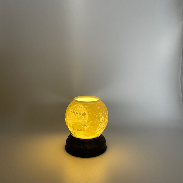 Snowy scene moon light