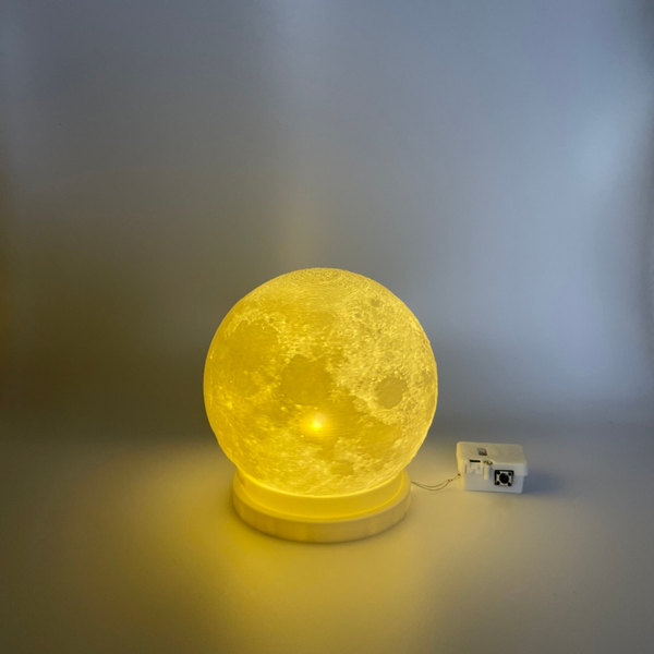Medium Moon Light | 3D-Printed, LED Night Lamp