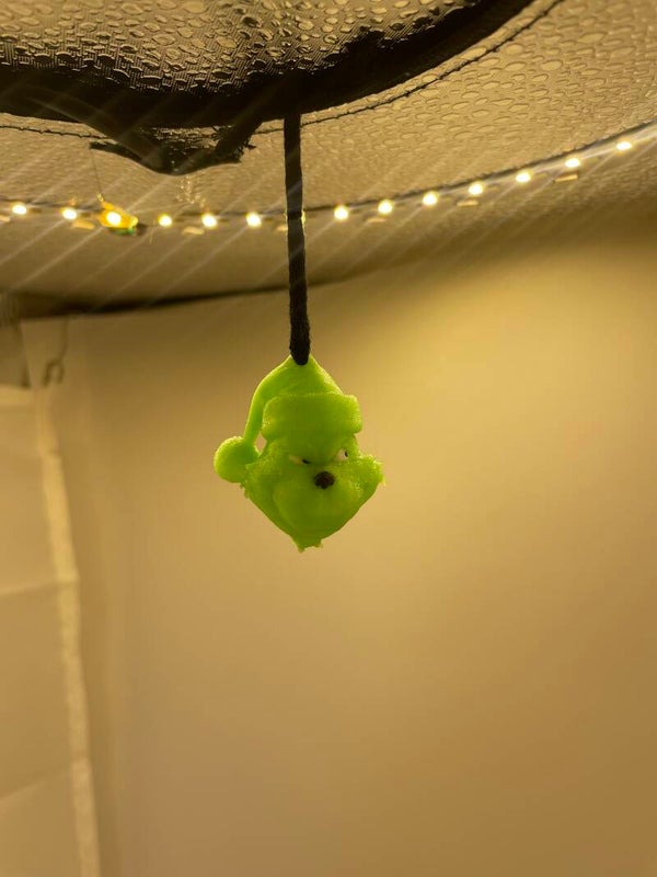 Mini green creature hanging decoration