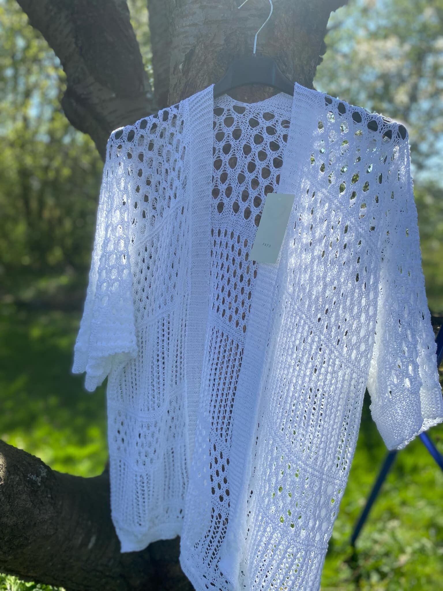Gilet tricot blanc