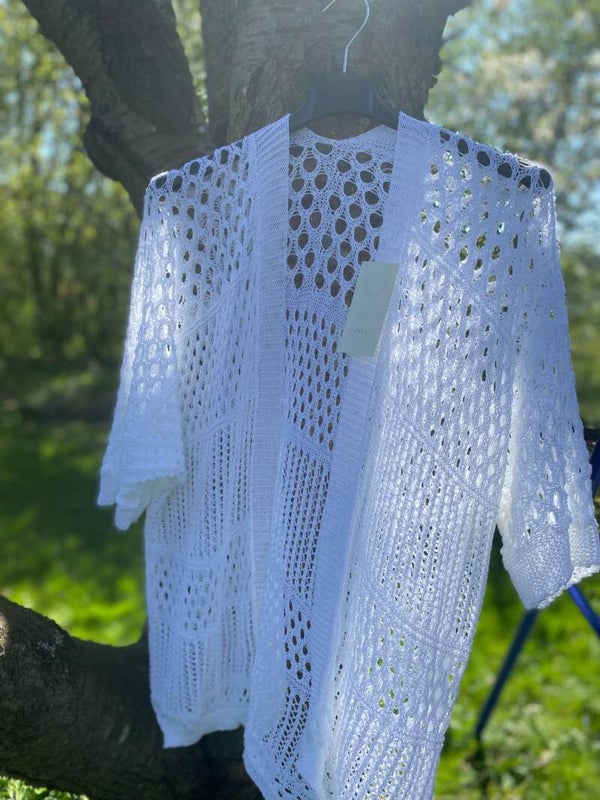 Gilet tricot blanc