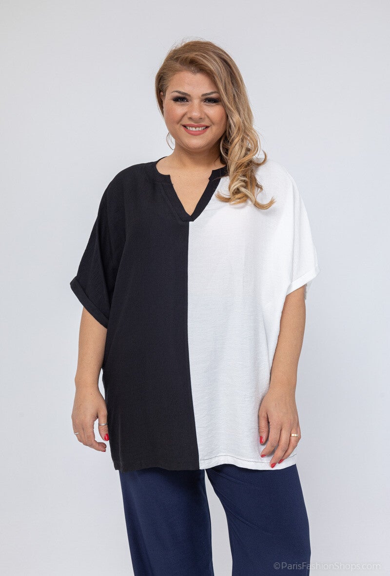 Blouse bicolore