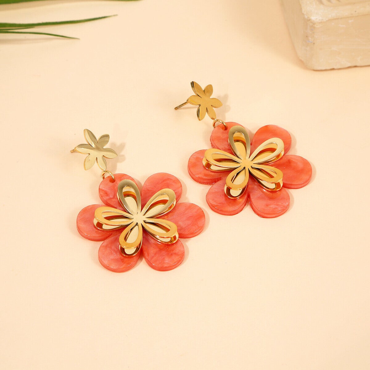 Boucles Luna Corail