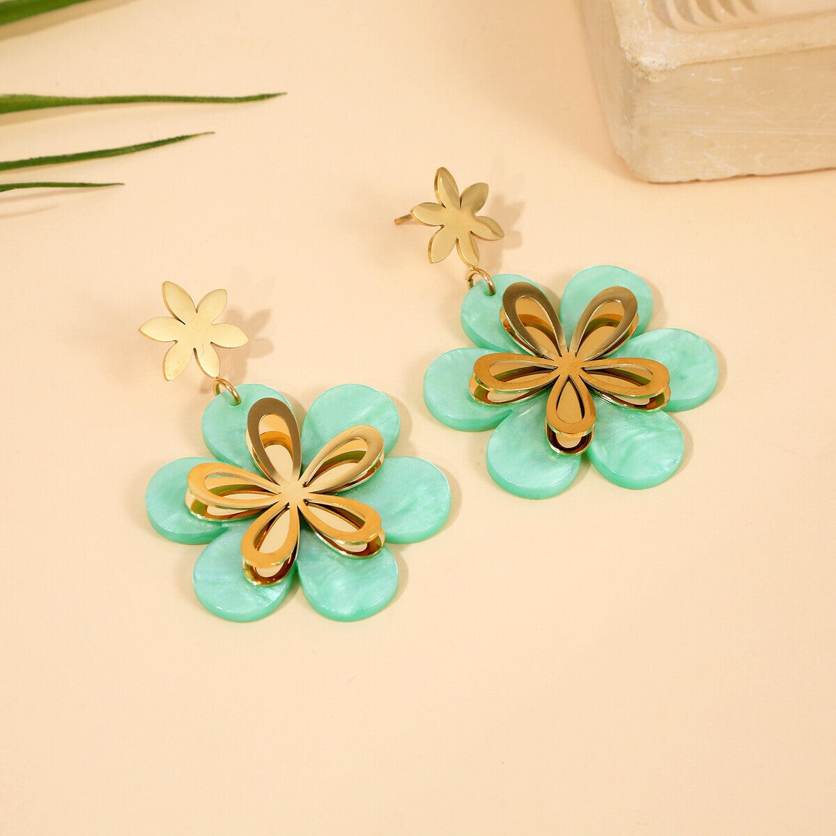 Boucles Luna turquoise