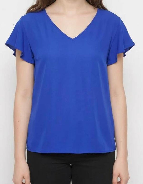 Blouse Sylvie bleu roi