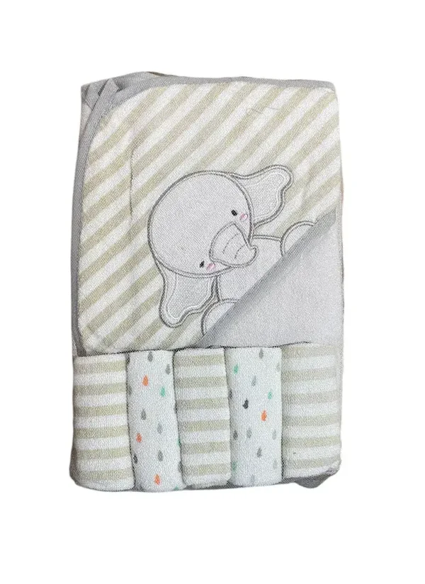 Cape de bain éléphant + 5 petites serviettes