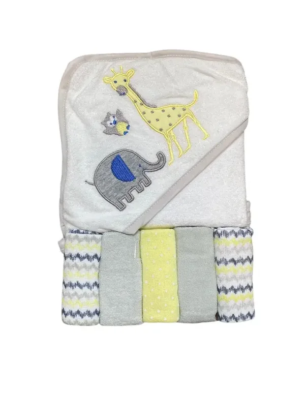 Cape de bain Safari + 5 petites serviettes