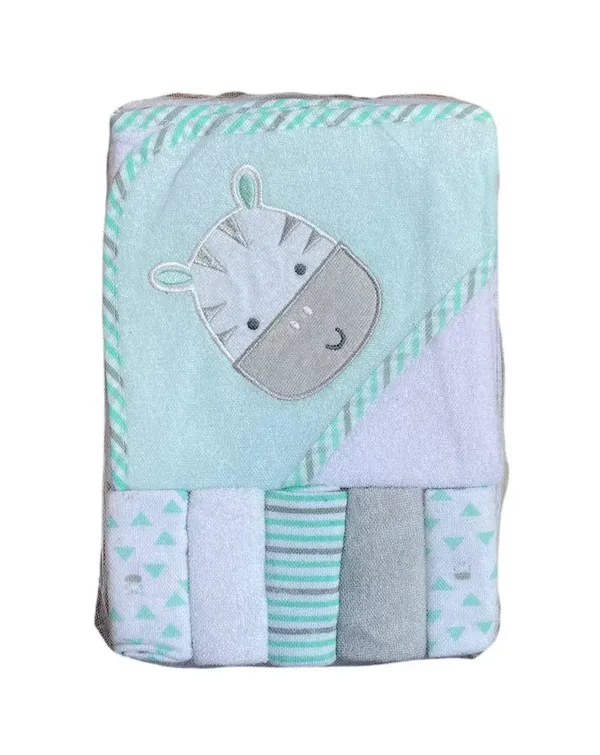 Cape de bain Zebra + 5 petites serviettes