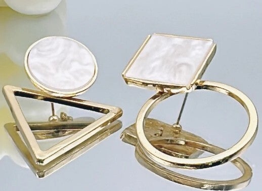 Boucles asymétriques Amélia dorées