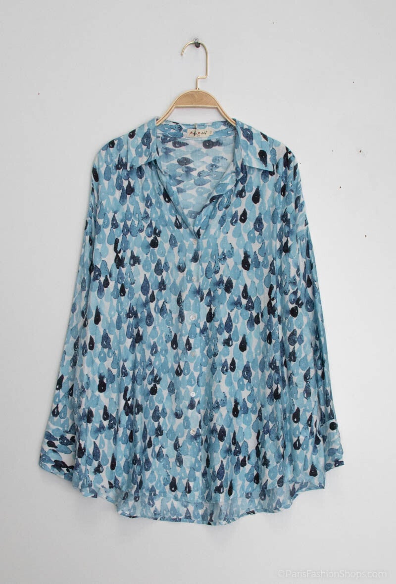 Chemise Caroline bleue