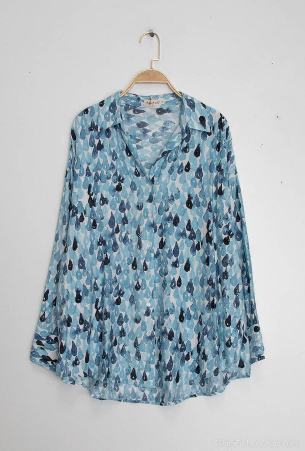 Chemise Caroline bleue